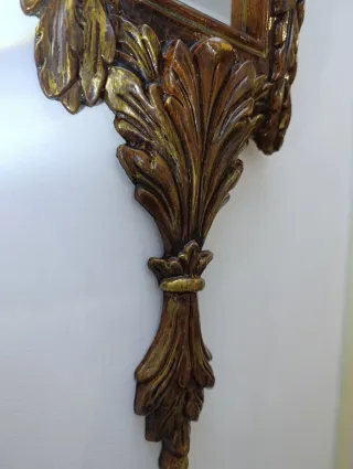 Espejo Resina Adorno Dorado