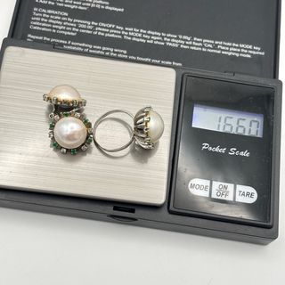 Conjunto oro 18kt con perlas diamantes esmeraldas