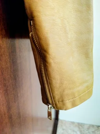 Cazadora Piel Sintética Marrón