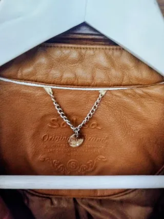 Cazadora Piel Sintética Marrón