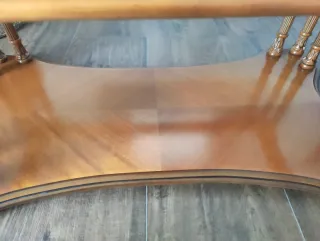 Mesa baja de salón madera y cristal
