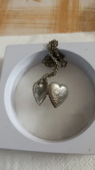 Relicario Corazón Plata Estilo Antiguo Vintage