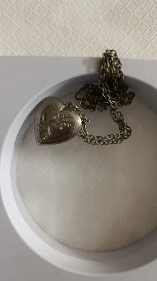 Relicario Corazón Plata Estilo Antiguo Vintage