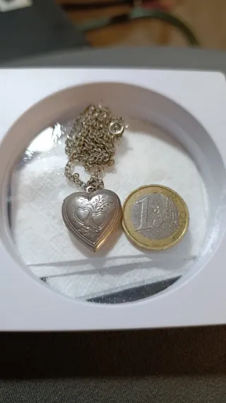 Relicario Corazón Plata Estilo Antiguo Vintage