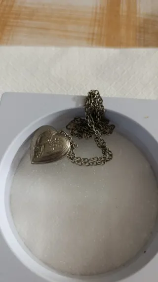 Relicario Corazón Plata Estilo Antiguo Vintage