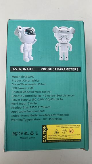 Proyector Astronauta Aurora Boreal LED