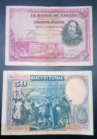 Billete 50 Pesetas Banco de España 1928