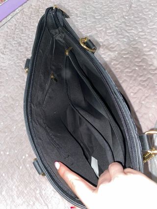 Bolso amplio negro y gris