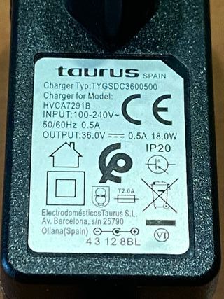 Cargador Taurus HVCA7291B Transformador