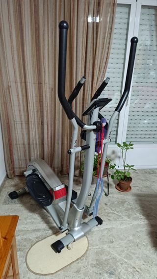 Elíptica Fitness Gris y Negra