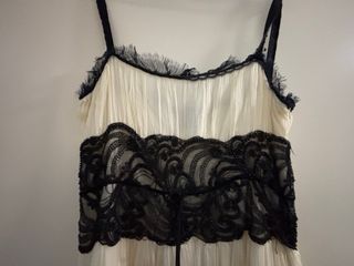 Vestido de cóctel negro y blanco