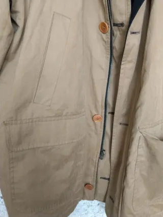 Abrigo Enzo Romano Negro y Beige