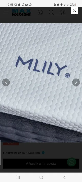 Topper Sobrecolchón Mlily 135x190