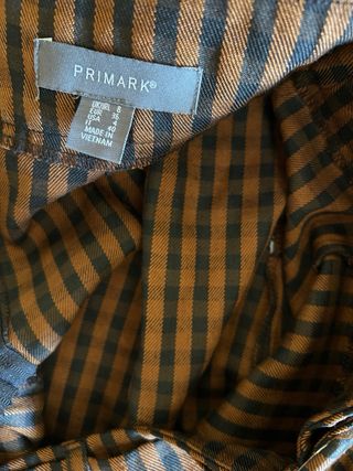 Falda marrón cuadros con cinturón