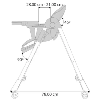 Trona plegable para bebé