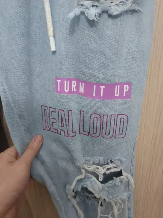 Pantalones Jogger Bershka Rotos Talla M.