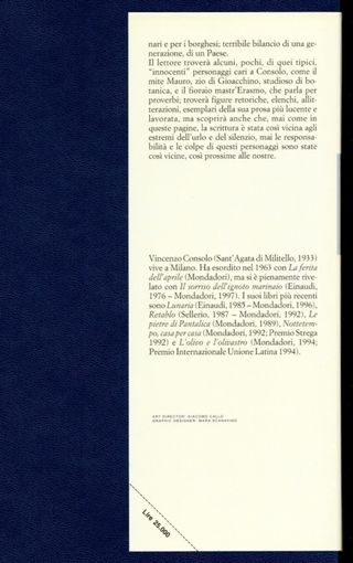 Vincenzo Consolo LO SPASIMO DI PALERMO 1^ edizione