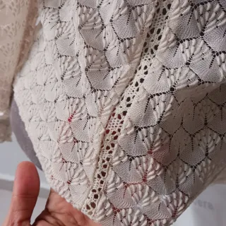 Blusa VILA encaje beige nueva