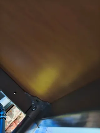 Mesa de madera y metal 80x80