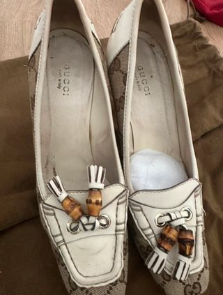 Zapatos Gucci Beige y Blanco