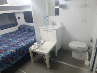 Parcela en venta, caravana, avance, cocina