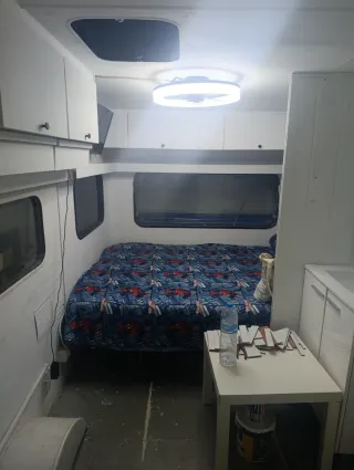 Parcela en venta, caravana, avance, cocina
