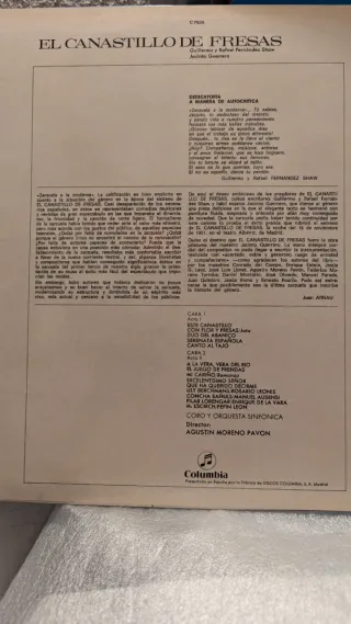 Disco LP El Canastillo de Fresas