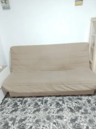 Sofá Cama Beige Tela
