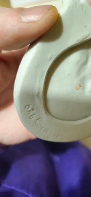 Coppia Acquasantiera Ceramica Angelo rifinito