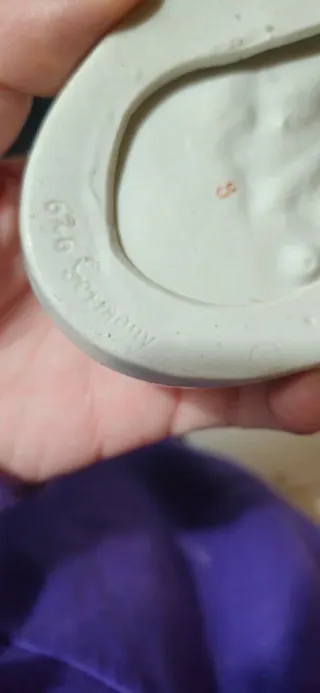 Coppia Acquasantiera Ceramica Angelo rifinito