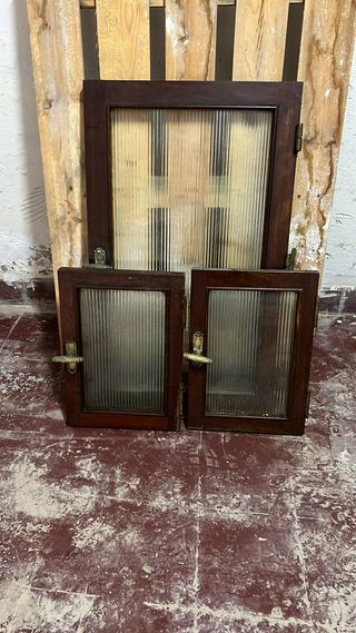 3 hojas de ventana madera maciza