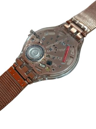 RELOJ CUARZO SWATCH SVOK107M DORADO + CAJA