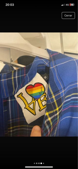 Vestido Mangata cuadros azul