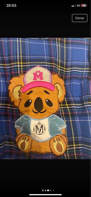 Vestido Mangata cuadros azul