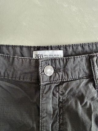 Falda cargo gris Zara Talla L