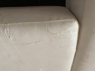 Sofá chaise longue modular polipiel blanco