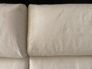 Sofá chaise longue modular polipiel blanco