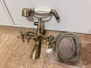 Grifo Ducha Baño Vintage Dorado