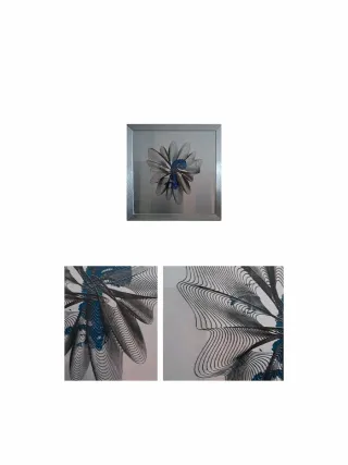 Set 2 quadri alluminio anni '70