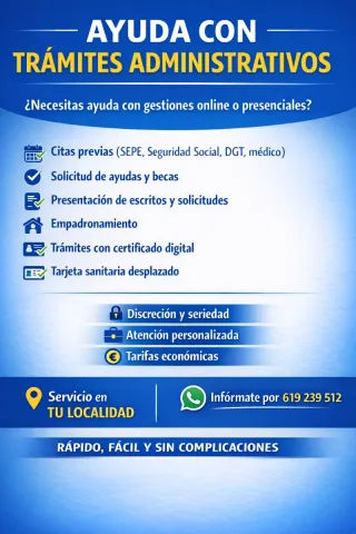 Ayuda con trámites administrativos