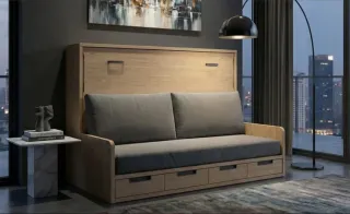 CAMA MATRIMONIO ABATIBLE CON CO0N SOFÁ 150.