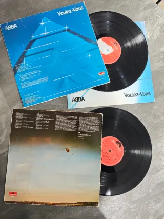 Lote 2 LPs ABBA: Voulez-Vous y Arrival 12" LEER