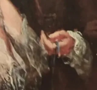 Cuadro romántico con marco de madera