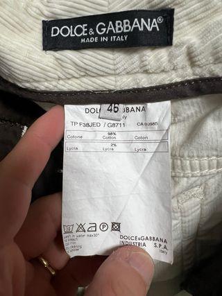 Pantaloni Dolce & Gabbana Corduroy Beige L