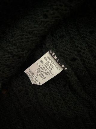 Jersey de punto negro manga corta