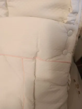 Saco para silla de bebé blanco con osito