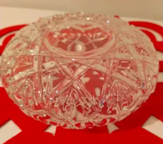 Conjunto Jarrón y Caja Cristal Tallado