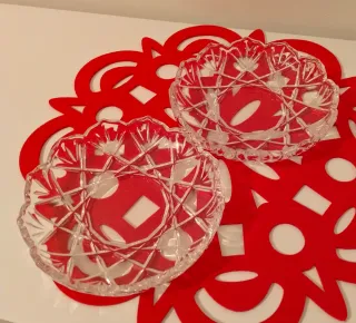 Conjunto Jarrón y Caja Cristal Tallado