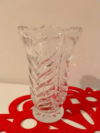 Conjunto Jarrón y Caja Cristal Tallado