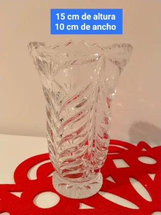 Conjunto Jarrón y Caja Cristal Tallado